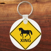Unicorn Crossing Highway Sign Sleutelhanger (Voorkant)