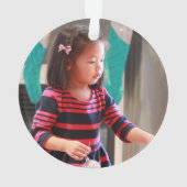 Unicorn Crown schattige kerstfoto Ornament (achterkant)