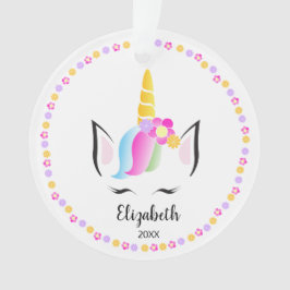 Unicorn Crown schattige kerstfoto Ornament