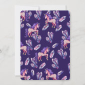 Unicorn Crystals Birthday Party Kaart (Voorkant)