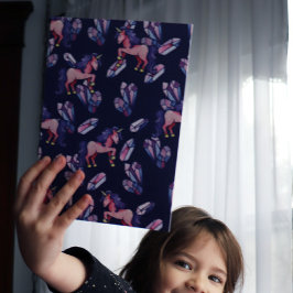 Unicorn Crystals Birthday Party Kaart