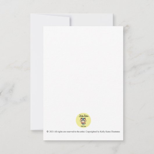 Unicorn Cupcake Birthday Card Kaart (Achterkant)