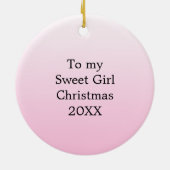 Unicorn Cupcake Kerstmis Keramisch Ornament (Achterkant)