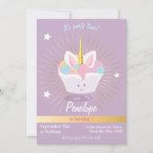 Unicorn Cupcake met sterren | Aanbesteding op zond Kaart (Voorkant)