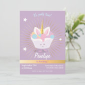 Unicorn Cupcake met sterren | Aanbesteding op zond Kaart (Staand voorkant)