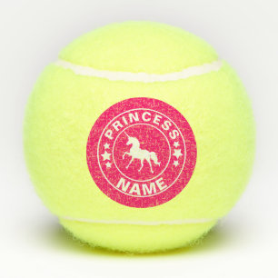 Unicorn Custom Name princess Pink Tennis Balls Tennisballen