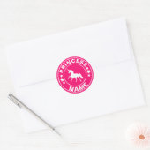 Unicorn Custom Name princess Rainbow Pink Sticker (Envelop)