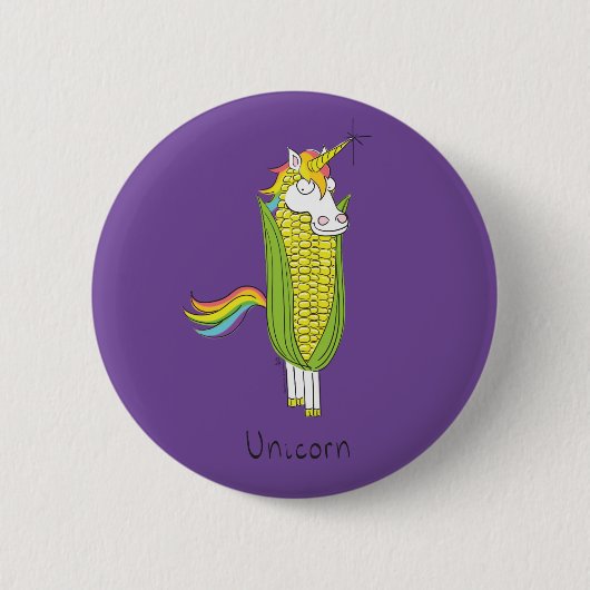 Unicorn Cute Kinder Funny Pun Ronde Button 5,7 Cm (Voorkant)