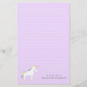 Unicorn Cute Kinder Pastel Briefpapier (Voorkant)