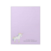 Unicorn Cute Kinder Pastel Briefpapier Notitieblok (Linkerzijde)
