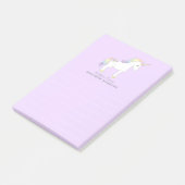 Unicorn Cute Kinder Pastel Post-it® Notes (Schuin)