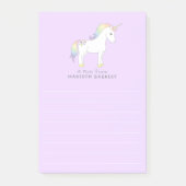 Unicorn Cute Kinder Pastel Post-it® Notes (Voorkant)