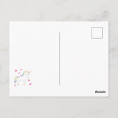 Unicorn Cute Kinder Valentijnsdag Kawaii Briefkaar Briefkaart (Achterkant)