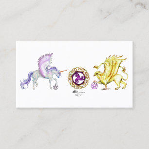 Unicorn Cute pegacorn pegasus horse pony moon luna Visitekaartje