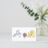 Unicorn Cute pegacorn pegasus horse pony moon luna Visitekaartje (Staand voorkant)