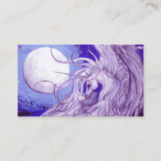 Unicorn Cute pegacorn pegasus horse pony moon luna Visitekaartje