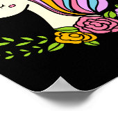 Unicorn Cute Whimsical Girly D Name Poster (Hoek)
