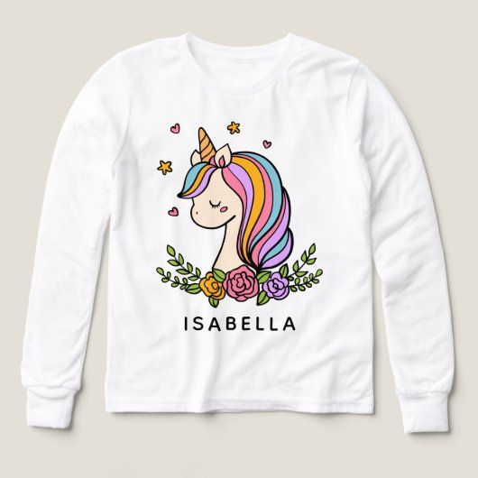 Unicorn Cute Whimsical Girly Persoonlijke naam (Voorkant)