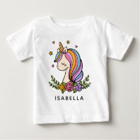 Unicorn Cute Whimsical Girly Persoonlijke naam