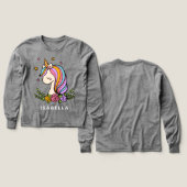 Unicorn Cute Whimsical Girly Persoonlijke naam (Voorkant /achterkant)