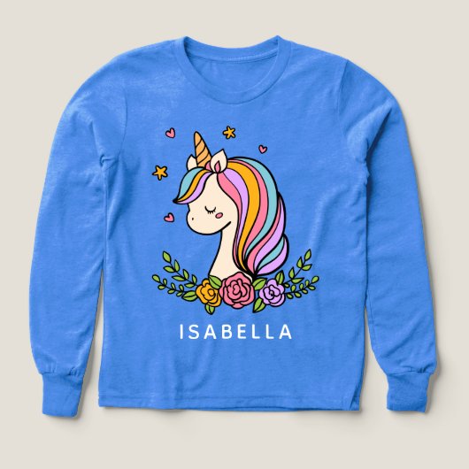 Unicorn Cute Whimsical Girly Persoonlijke naam (Voorkant)