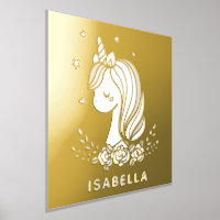 Unicorn Cute Whimsical Girly Persoonlijke naam