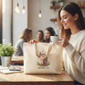 Unicorn Cute Whimsical Girly Persoonlijke naam Mini Tote Bag