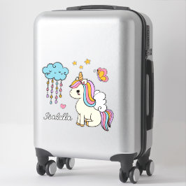 Unicorn Cute Whimsical Girly Persoonlijke naam Sticker