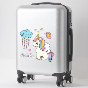 Unicorn Cute Whimsical Girly Persoonlijke naam Sticker