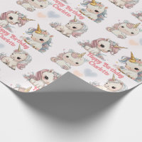 Unicorn Cuteness Overload Naam toevoegen Verjaarda