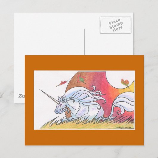 Unicorn Cycle - Autumn ©1999 Briefkaart (Voorkant / Achterkant)