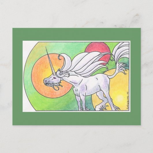Unicorn Cycle - Lente ©1999 Briefkaart (Voorkant)