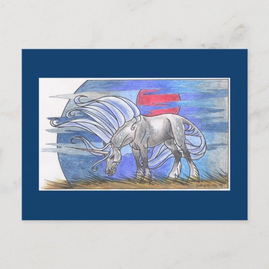 Unicorn Cycle - Winter ©1999 Briefkaart (Voorkant)