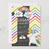 Unicorn Dab Birthday Uitnodiging (Voorkant)