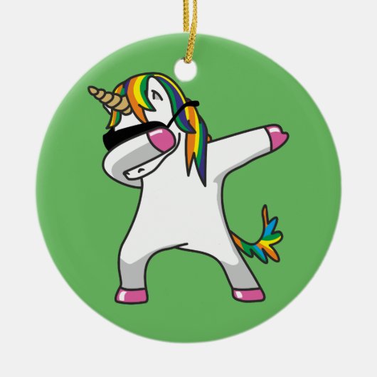 Unicorn Dab Ornament (Voorkant)