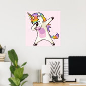 Unicorn Dab Poster (Thuiskantoor)