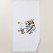 Unicorn dabbing Archery Funny shirt Strandlaken (Voorkant)