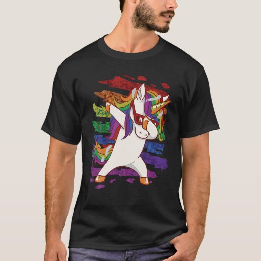 Unicorn Dabbing Pose T-shirt (Voorkant)