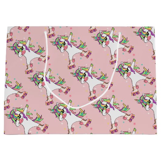 Unicorn Dabbing Roller Skateday Groot Cadeauzakje (Voorkant)
