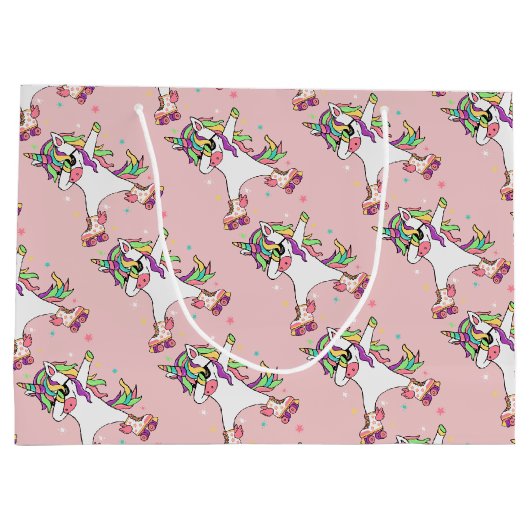 Unicorn Dabbing Roller Skateday Groot Cadeauzakje (Achterkant)