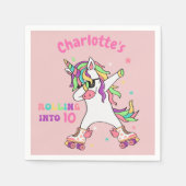 Unicorn Dabbing Roller Skateday Servet (Voorkant)