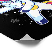 Unicorn Dabbing Skeleton Costume Funny Halloween S Poster (Hoek)