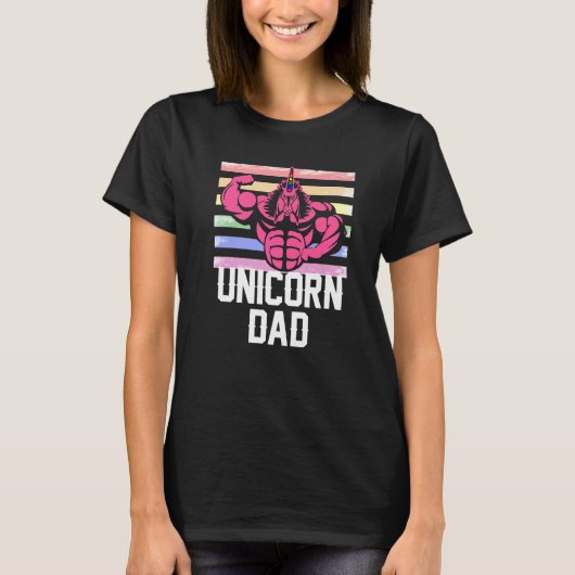 Unicorn Dad for Men Father T-shirt (Voorkant)