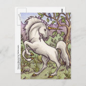 Unicorn Dancing briefkaart (Voorkant / Achterkant)