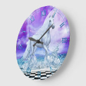 Unicorn Dansin in de watermuur klok (Hoek)