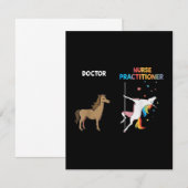 Unicorn Danspoolpool voor verpleegkundigen Bedankkaart (Voorkant / Achterkant)