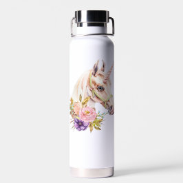 Unicorn de Bloemen van de Waterverf toevoegen Hete Waterfles