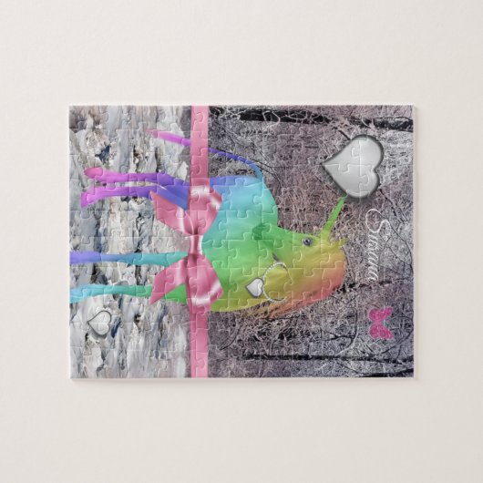 Unicorn Decorative Jigzaag Puzzle Legpuzzel (Horizontaal)