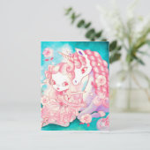 Unicorn Delight Briefkaart (Staand voorkant)