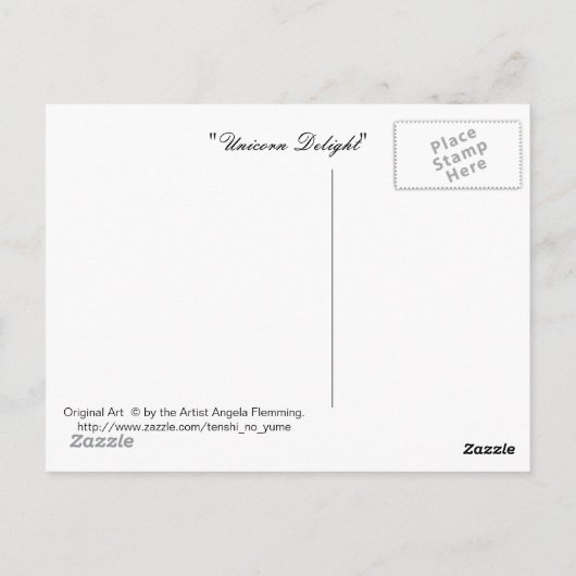 Unicorn Delight Briefkaart (Achterkant)